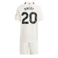 Manchester United Diogo Dalot #20 Tredjedraktsett Barn 2023-24 Kortermet (+ Korte bukser)